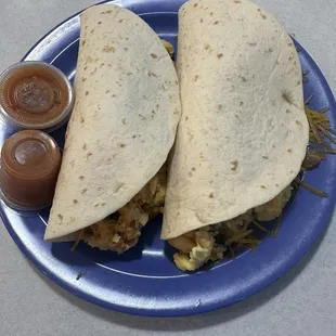 Potato, Bacon and Egg Taco