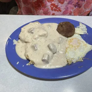 Western omelette and #12 - Biscuits &amp; Sausage*biscuits