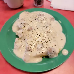 Bisquits and gravy.