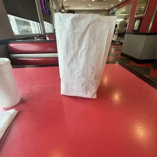 I ordered my meal to go and was convinced to sit down and eat to enjoy while it's hot!