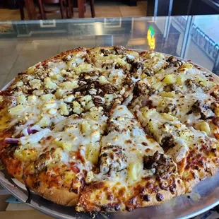Specialty Jamaican Jerk pizza!