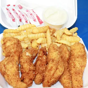 6 Big Juicy Chicken Tenders.