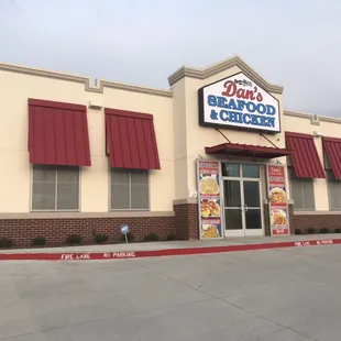 Front of the building.