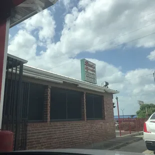 the front of the restaurant