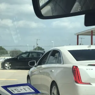 a car in a parking lot