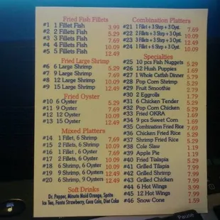 Menu (backside)