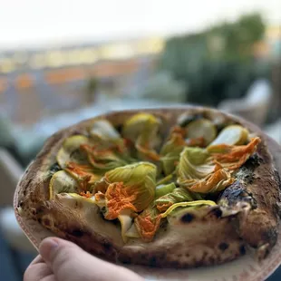 Squash Blossom Pizza