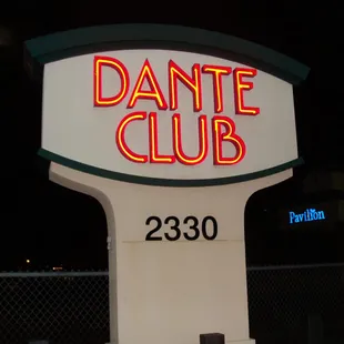 Club sign from the street