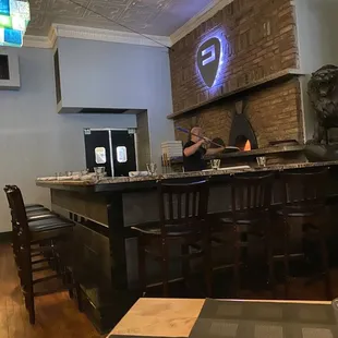 a man behind the bar