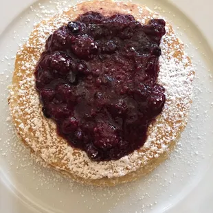 Pancakes with berry compote