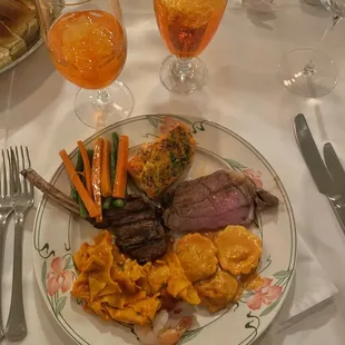 Catered buffet plate.