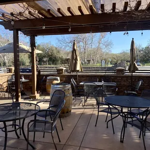 Patio seating (right before closing time)