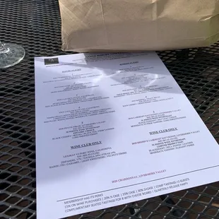 Tasting menu: we were able to get a few pours from the other flights as well at the end to confirm what we wanted to drink