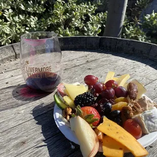 Sangiovese and a mini cheese plate - Cheers!