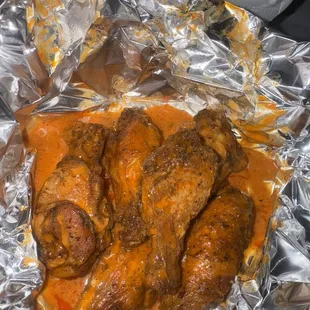 Spicy ranch, hot wings. They were nice size too. They were not Wingdings.