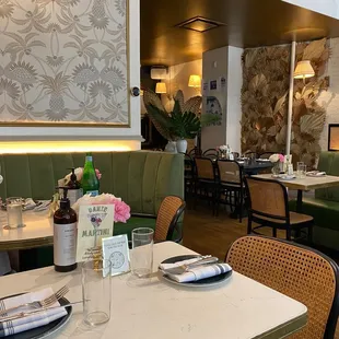 the dining area of a restaurant