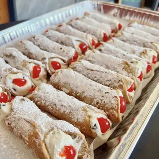 a tray of pastries