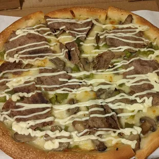 Pizza  Large 12&quot; Philly Cheesesteak