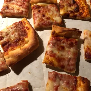 Cheese sheet pizza  where&apos;s the sauce! From dante