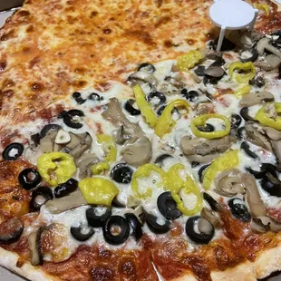 Half cheese, half a bunch of other stuff