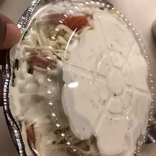 Chef salad with homemade ranch dressing