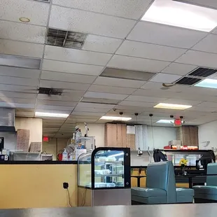 Ordering area and booths