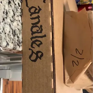 They wrote my name real nice on the box