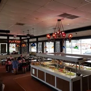 the inside of a restaurant