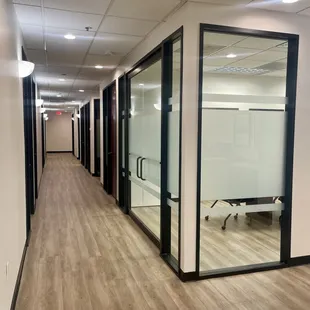 Hallway and private meeting room