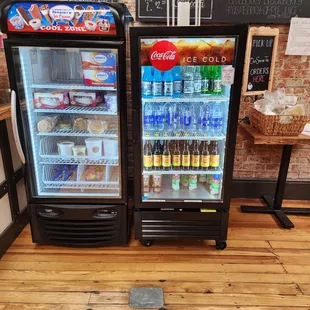 Two coolers now, take home a pint or ice cream cake, or grab a drink with a sandwich