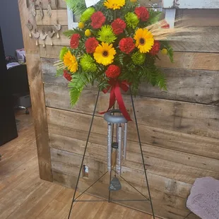 Wind chimes with a fresh arrangement