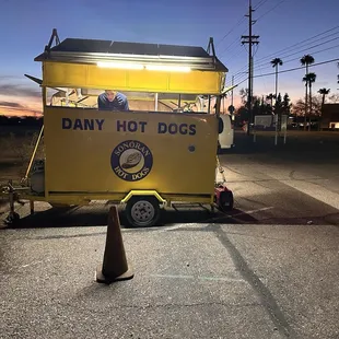 a yellow food truck