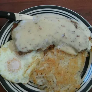 Country Fried Steak and Eggs