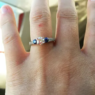 My beautiful ring Xavier helped us to find! Couldn't imagine anything more perfect