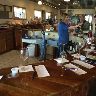 Here's the wine bar!!