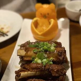 a plate of ribs