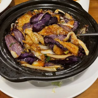 V9. Shredded Eggplant with Spicy Garlic Sauce