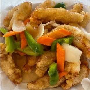 Tangsuyuk () - meat was dry + outside was not the best