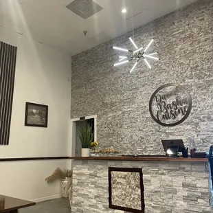 the front desk of a dental office