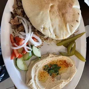 Chicken sharma platter