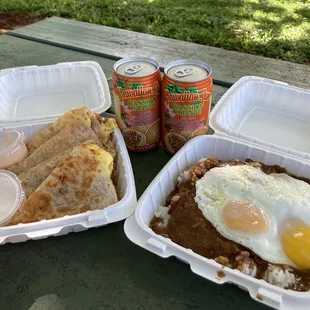 Perfect quesadilla and perfect moco