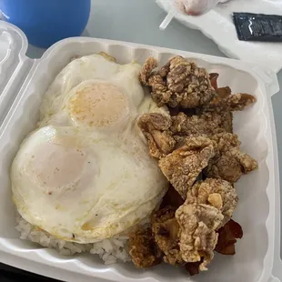 Yaya Special - Garlic Chicken, Bacon, and 2 Eggs