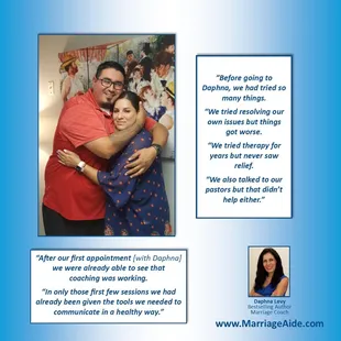 Marriage Coaching has lasting results. We give you the tools to communicate and be a loving team. You just need to keep using the tools.