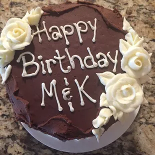 Delicious yellow cake with chocolate buttercream