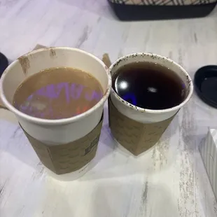 Loaded hot chocolate and coffee with butter pecan.