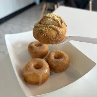 Glazed, churro, and apple pie
