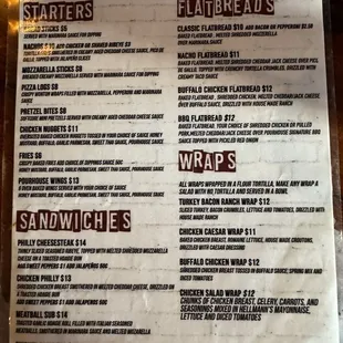 This is there current menu as of 1/1/2024