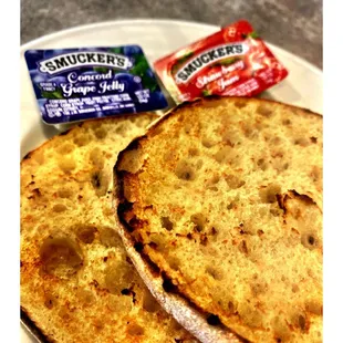 Side of English Muffin &amp; Jelly. Freshly SQ OJ. Nice &amp; Tasty. Dapper&apos;s East.Chicago&apos;s Old Fashion Breakfast/Lunch Place. Cool!