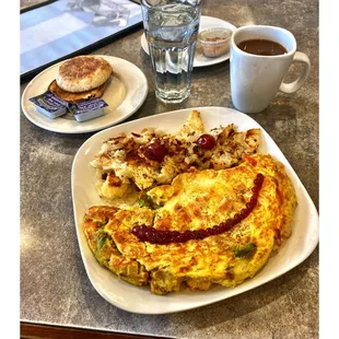 California Omelette w/English Muffin. Dapper&apos;s East. Chicago, IL Chicago&apos;s Old Fashion Greek Dinner. Breakfast/Lunch Place. Cool!