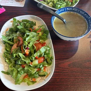 Soup and salad
